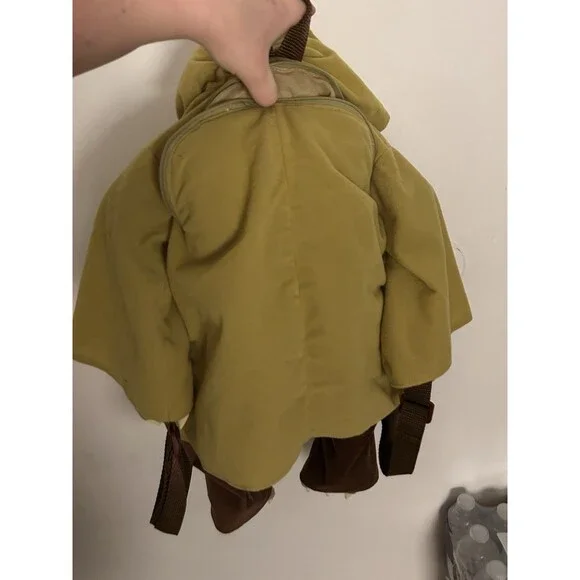 Rare Disney Parks Star Wars Yoda 24 Inch Plush Backpack Cosplay Green Brown